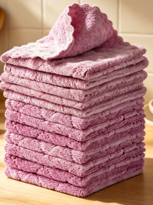 Double-sided highly absorbent kitchen cloth