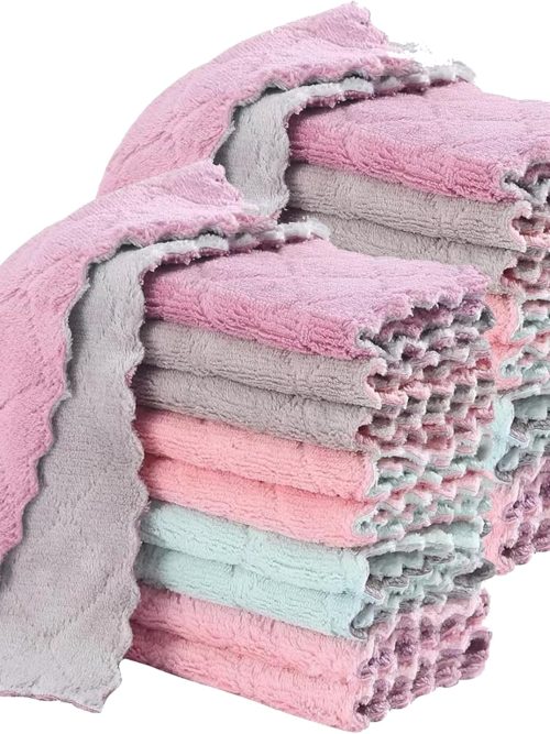 Thickened coral fleece cloth: highly absorbent (oil and water) and multifunctional