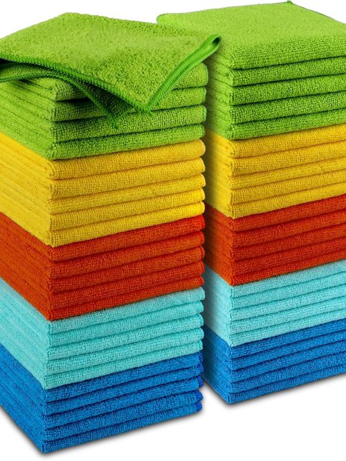Microfiber cleaning cloth: for automotive and home use, dust-removing and absorbent